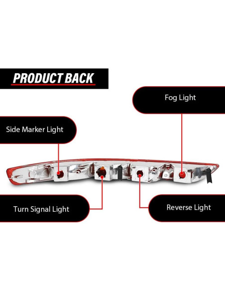 Luces Traseras DOTCOM para Audi Q5 2009-2016, Lente Rojo, 2PCS
