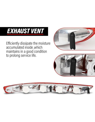 Luces Traseras DOTCOM para Audi Q5 2009-2016, Lente Rojo, 2PCS