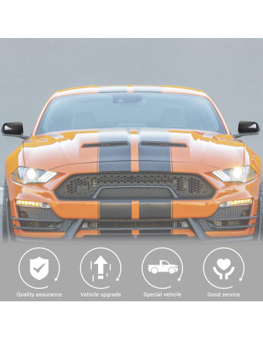 Cubierta de Espejo Retrovisor Jimen para Ford Mustang 2015-2023, 2PCS Fibra de Carbono