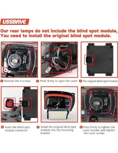 Luz Trasera LED Ussbaye para Ford F150 2021-2023 Izquierda