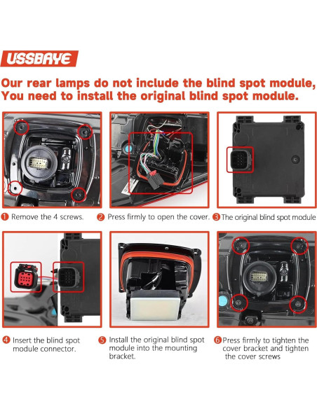 Luz Trasera LED Ussbaye para Ford F150 2021-2023 Izquierda