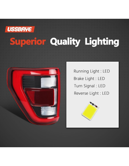 Luz Trasera LED Ussbaye para Ford F150 2021-2023 Izquierda