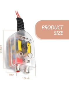 Convertidor de Subwoofer Tippwoo 2 PCS RCA Alta a Baja Frecuencia 2