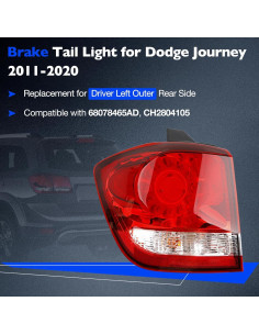 Luz de freno trasera LED Misakomo para Dodge Journey 2011-2020 LH 2