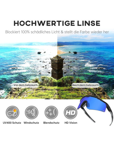 Gafas Deportivas GlaRid UV400 para Ciclismo y Béisbol