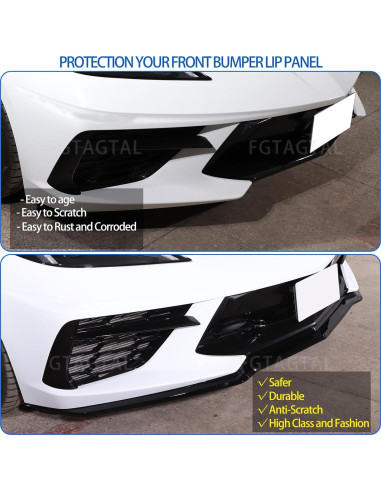 Kit de Labio de Parachoques Frontal Chevrolet Corvette C8 2020-2025 ABS