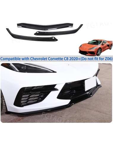 Kit de Labio de Parachoques Frontal Chevrolet Corvette C8 2020-2025 ABS