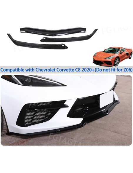 Kit de Labio de Parachoques Frontal Chevrolet Corvette C8 2020-2025 ABS