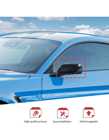 Cubierta de Espejo JeCar Fibra de Carbono Ford Mustang 2015-2023