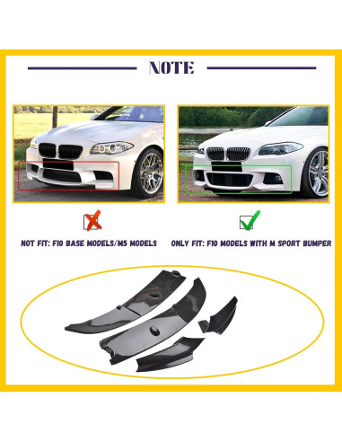 Labio Spoiler Frontal BMW Serie 5 F10 2011-2016 Fibra de Carbono