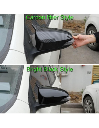 Cubiertas de Espejo Retrovisor BOYOUS ABS para Toyota Corolla 2014-2019