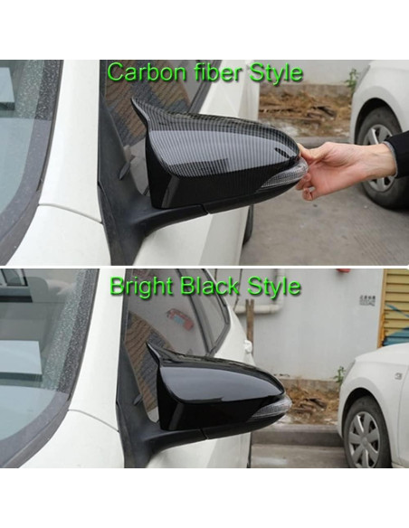 Cubiertas de Espejo Retrovisor BOYOUS ABS para Toyota Corolla 2014-2019
