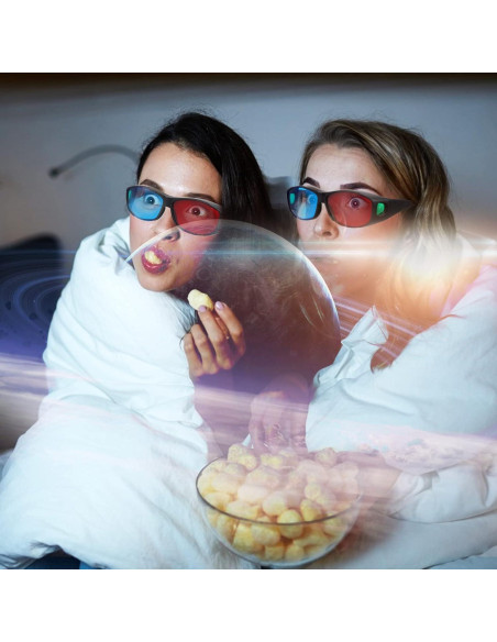 Gafas 3D Adasea Rojo Azul 3 Piezas Ligeras y Duraderas