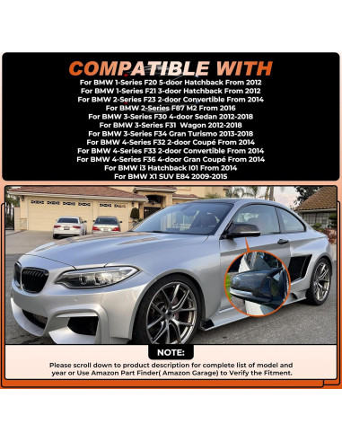 Tapa de Espejo de Fibra de Carbono ACLONG para BMW F20 F30 F34