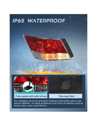 Luces Traseras Nilight para Honda Accord 2008-2012 Lado Izquierdo