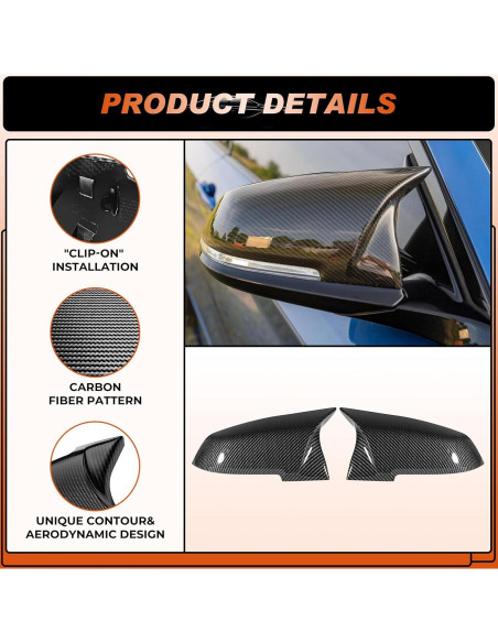 Tapa de Espejo de Fibra de Carbono ACLONG para BMW F20 F30 F34