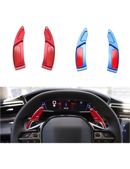 Palancas de Cambio Extensión Peugeot 208 308 508 2008 3008 5008 Plata