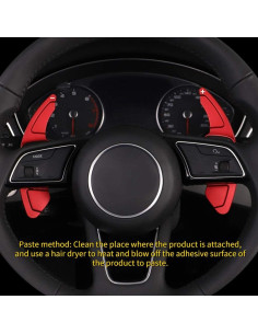 Palanca de Cambio de Volante KIMISS Rojo Brillante 2pcs 2