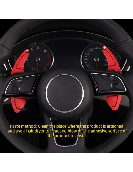 Palanca de Cambio de Volante KIMISS Rojo Brillante 2pcs