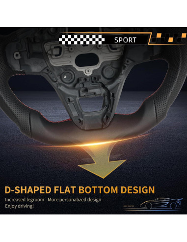 Volante de Cuero Nappa D OHC MOTORS para Ford Fiesta 2018