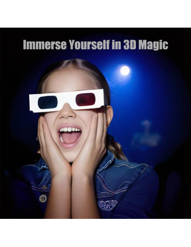 Gafas 3D TARANDUS Anaglifo Rojo/Cian Paquete de 3