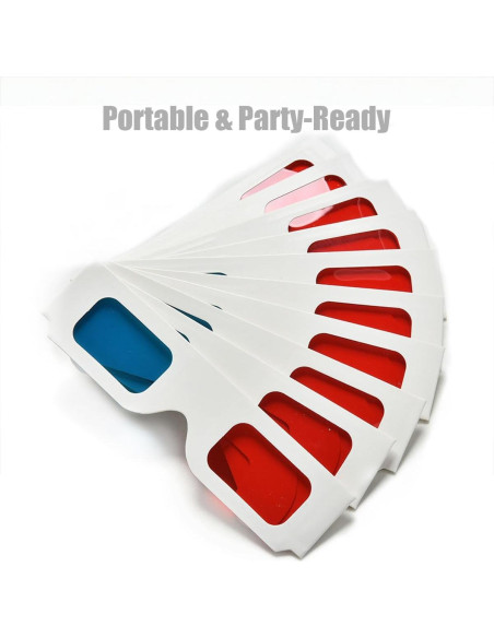 Gafas 3D TARANDUS Anaglifo Rojo/Cian Paquete de 3