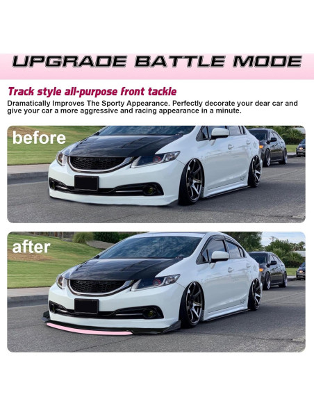 Labio de Parachoques Frontal Xotic Tech Negro/Rosa Universal