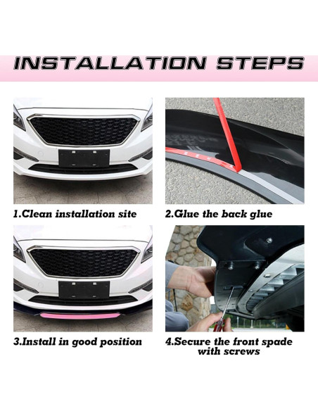 Labio de Parachoques Frontal Xotic Tech Negro/Rosa Universal