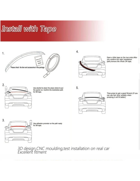 Spoiler de Techo Trasero Volkswagen Golf 7 MK7 2014-2019