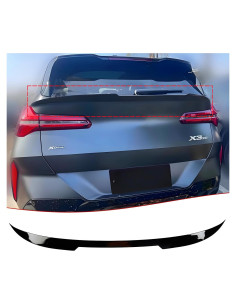 Alerón Trasero Medio STSEV01 para BMW X3 G45 2025-2026, Negro Brillante