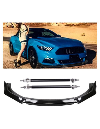 Divisores de Labio Frontal Negro DREAMIZER para Autos Universales