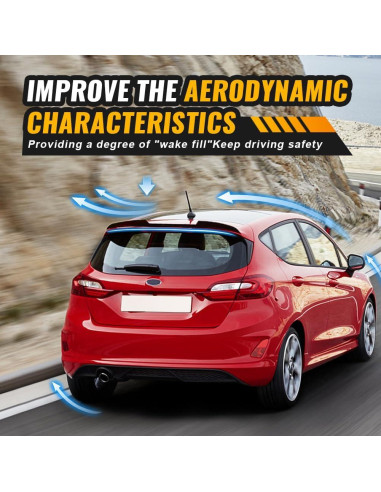 Alerón Trasero LIRU para Ford Fiesta ST-Line 2008-2017 ABS Negro