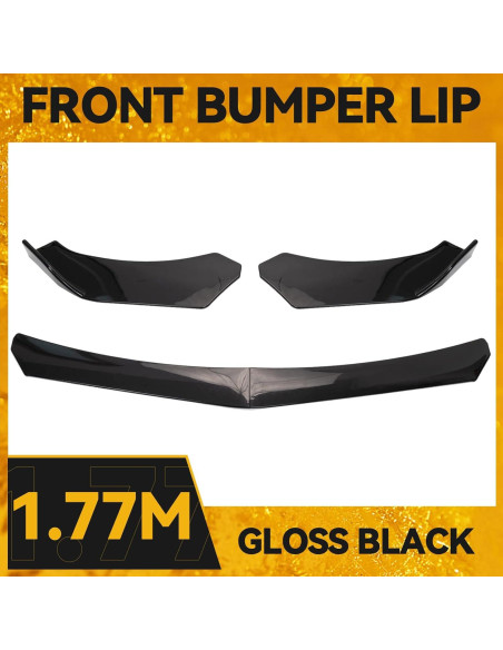 Protector de Spoiler de Labio Frontal AUTOXBERT Negro Universal