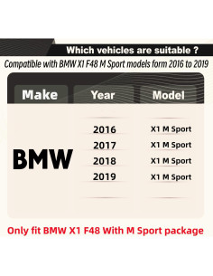 Labio de Parachoques Frontal STSEV01 para BMW X1 F48 2016-2019 2