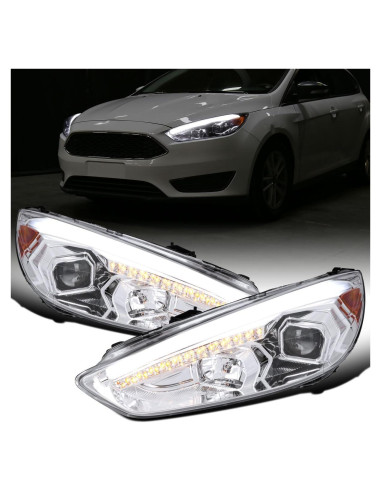 Faros Proyector LED Ronnin para Ford Focus 2015-2018 - Cromo