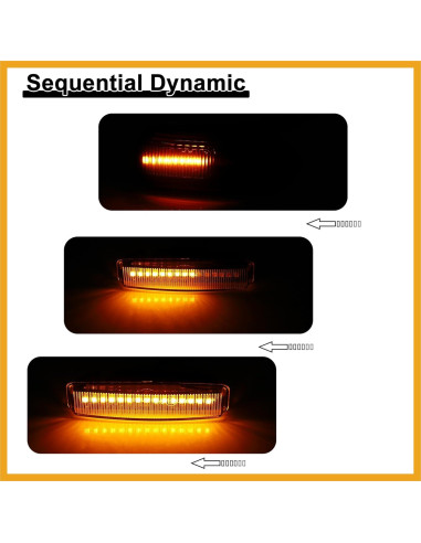 Luces de Marcador Lateral LED Partuto para BMW 528I 540I M5