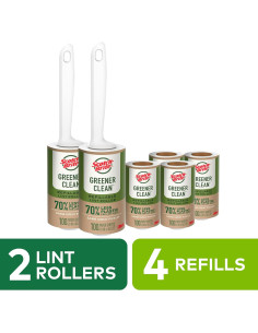 Rodillo Quitapelusa Scotch-Brite Greener Clean, 2 Rodillos + 4 Recargas 2