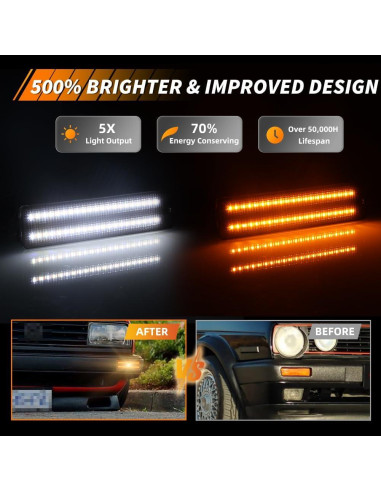 Luz de Marcador de Giro LED MOTRUM para V-W Golf Mk2 A2 1990-1992