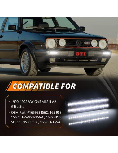 Luz de Marcador de Giro LED MOTRUM para V-W Golf Mk2 A2 1990-1992