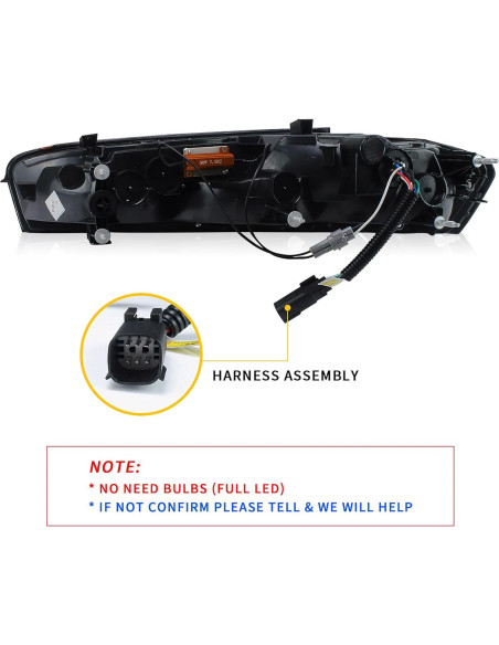 Luces Traseras LED VLAND para Chevrolet Camaro 2016-2018