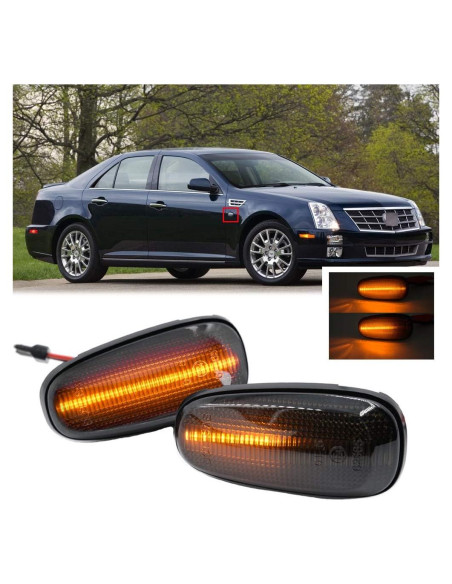 2 Piezas Luz de Marcador Lateral LED Ahumada Mingrui para Ca'dillac STS 2005-2011