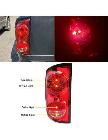 Luz Trasera HECASA Izquierda para Dodge Ram 2007-2009