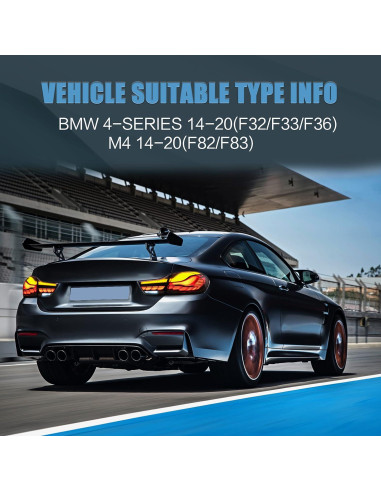 Luces Traseras LED VLAND Ahumado para BMW Serie 4 y M4 2014-2020