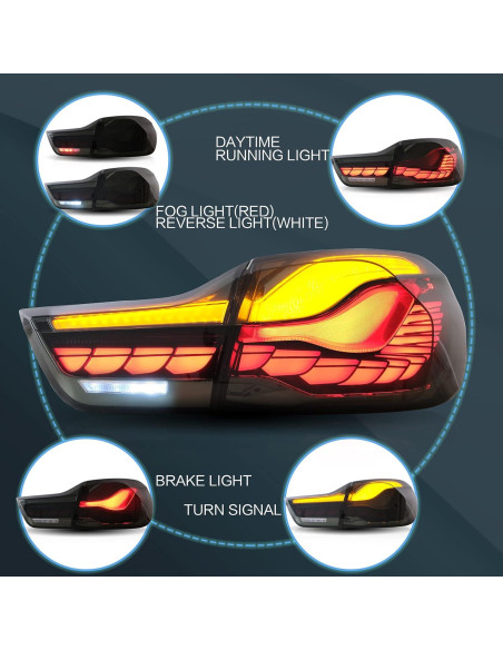 Luces Traseras LED VLAND Ahumado para BMW Serie 4 y M4 2014-2020