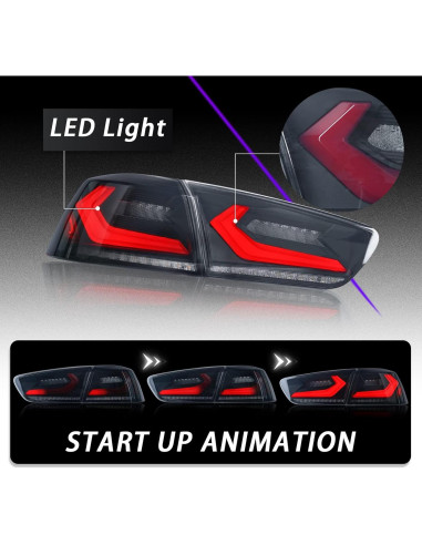 Luces traseras Archaic ahumadas para Mitsubishi Lancer EVO X 2008-2020