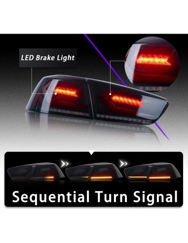 Luces traseras Archaic ahumadas para Mitsubishi Lancer EVO X 2008-2020