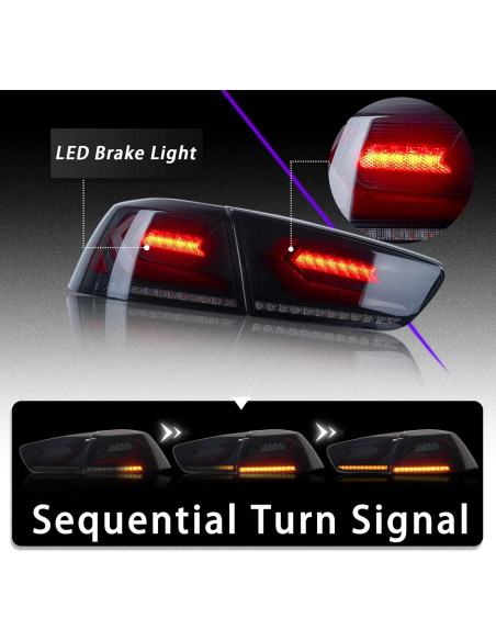Luces traseras Archaic ahumadas para Mitsubishi Lancer EVO X 2008-2020