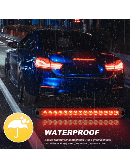 Barra de Luz de Freno y Cola LED 10'' Suvnie Rojo 3W