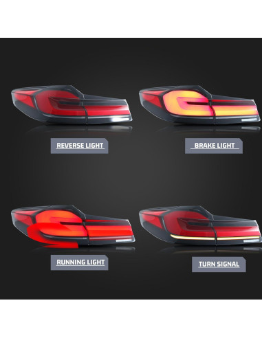 Luces Traseras LED Glistuning para BMW 5-Series G30 F90 2017-2020