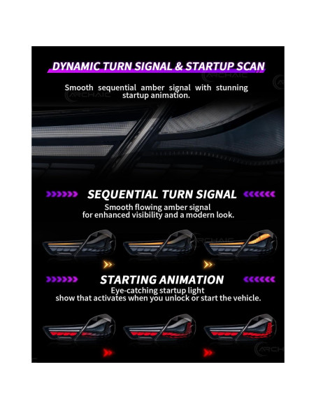 Luces Traseras Archaic para BMW Serie 6 2012-2019, Ahumado